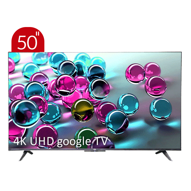 تلویزیون UHD 4K هوشمند google TV تی سی ال مدل P635 سایز 50 اینچ