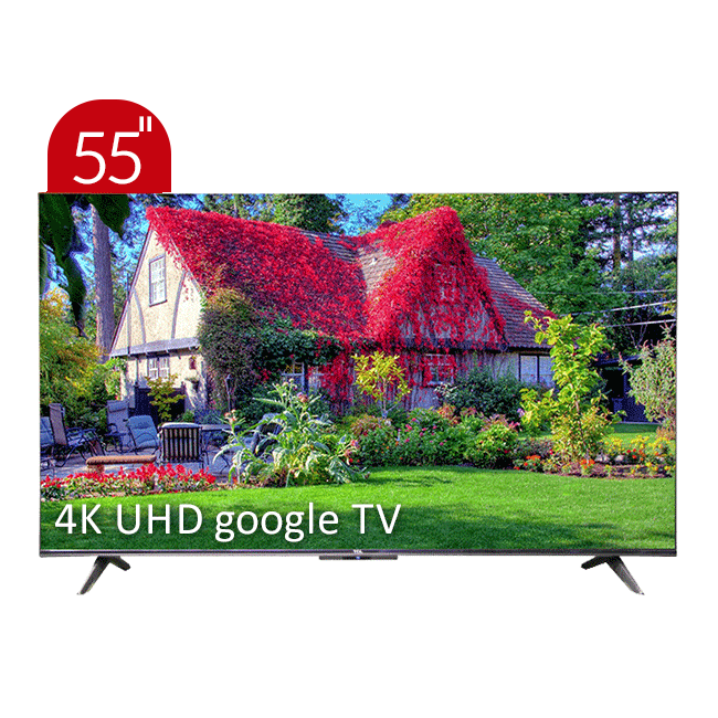 تلویزیون UHD 4K هوشمند google TV تی سی ال مدل P635 سایز 55 اینچ