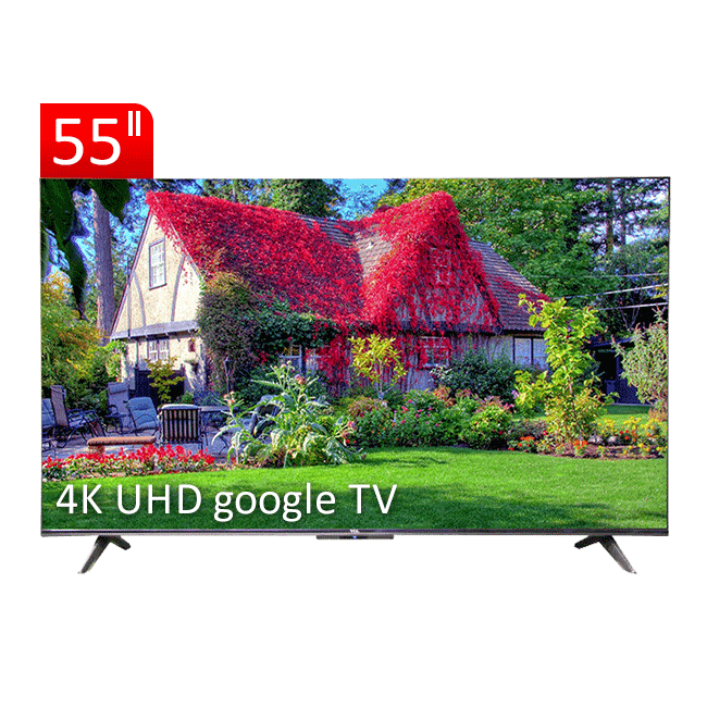 تلویزیون UHD 4K هوشمند google TV تی سی ال مدل P635 سایز 55 اینچ