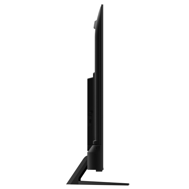 تصویری از نیم رخ سمت راست تلویزیون QLED UHD 4K هوشمند google TV تی سی ال مدل C735