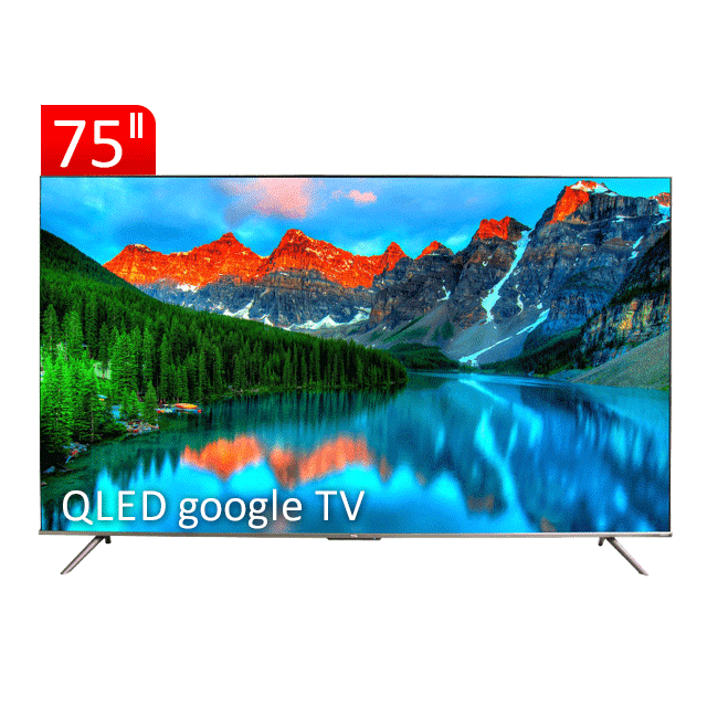 تلویزیون QLED UHD 4K هوشمند google TV تی سی ال مدل C635 سایز 75 اینچ