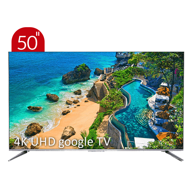 تلویزیون UHD 4K هوشمند google TV تی سی ال مدل P735 سایز 50 اینچ