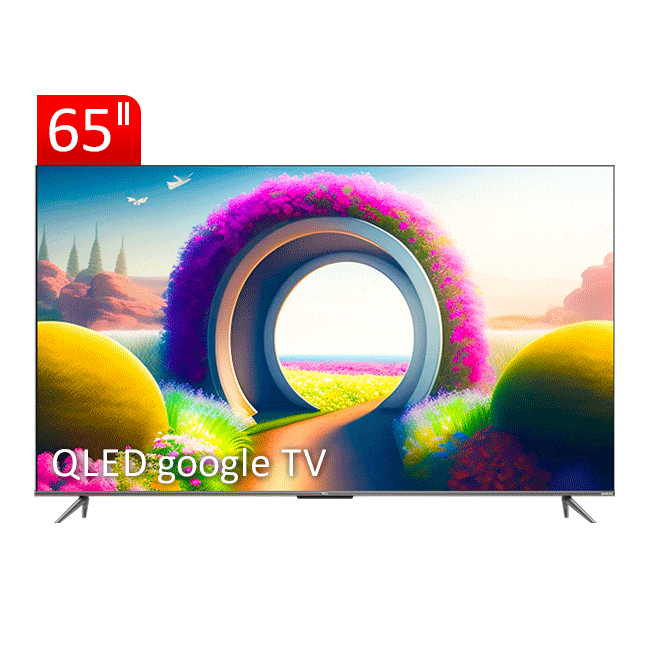 تلویزیون QLED UHD 4K هوشمند google TV تی سی ال مدل C635i سایز 65 اینچ