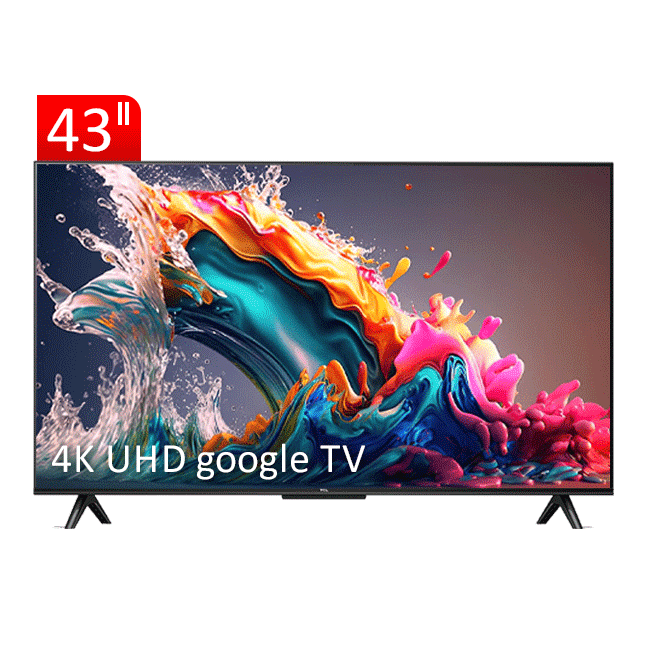 تلویزیون UHD 4K هوشمند google TV تی سی ال مدل P635 سایز 43 اینچ