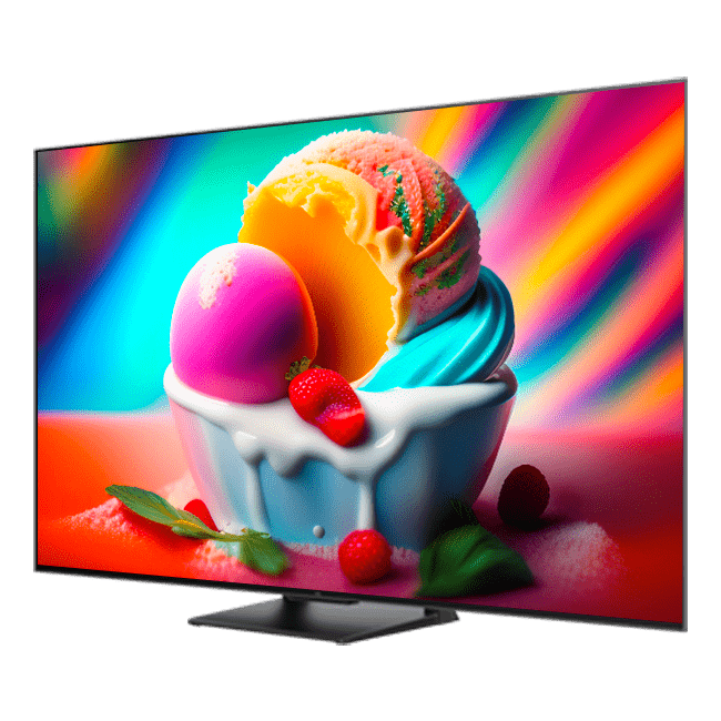 تصویر تلویزیون QLED UHD 4K هوشمند google TV تی سی ال مدل C745