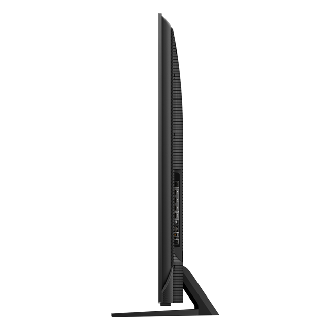 تصویر نیم رخ سمت چپ تلویزیون QLED UHD 4K هوشمند google TV تی سی ال مدل C745