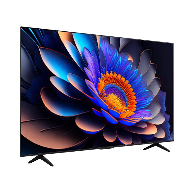 تلویزیون QLED 4K UHD هوشمند تی‌سی‌ال مدل T69D سایز 55 اینچ زاویه 45 درجه سمت چپ