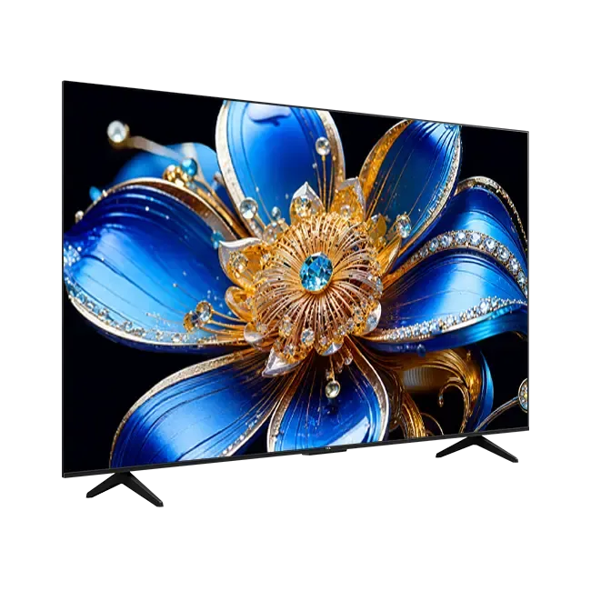 تلویزیون QLED 4K UHD هوشمند تی‌سی‌ال مدل T69D سایز 75 اینچ زاویه 45 درجه سمت چپ